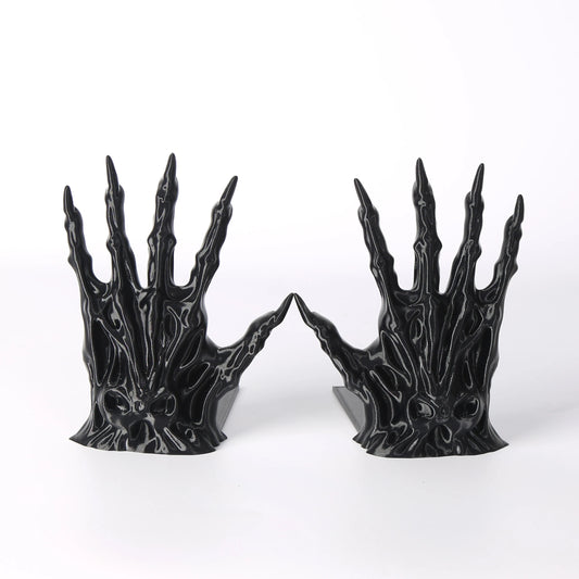 2 black witch book holders, Gothic home bookshelf decorative book holders, unique horror monster book holders that can hold book - MyLootWare