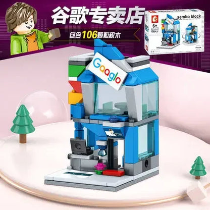 House Building Blocks Mini City Store Street View