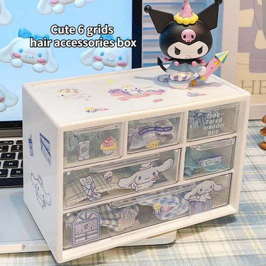 Kawaii MINISO Girls Cinnamoroll Desktop Storage
