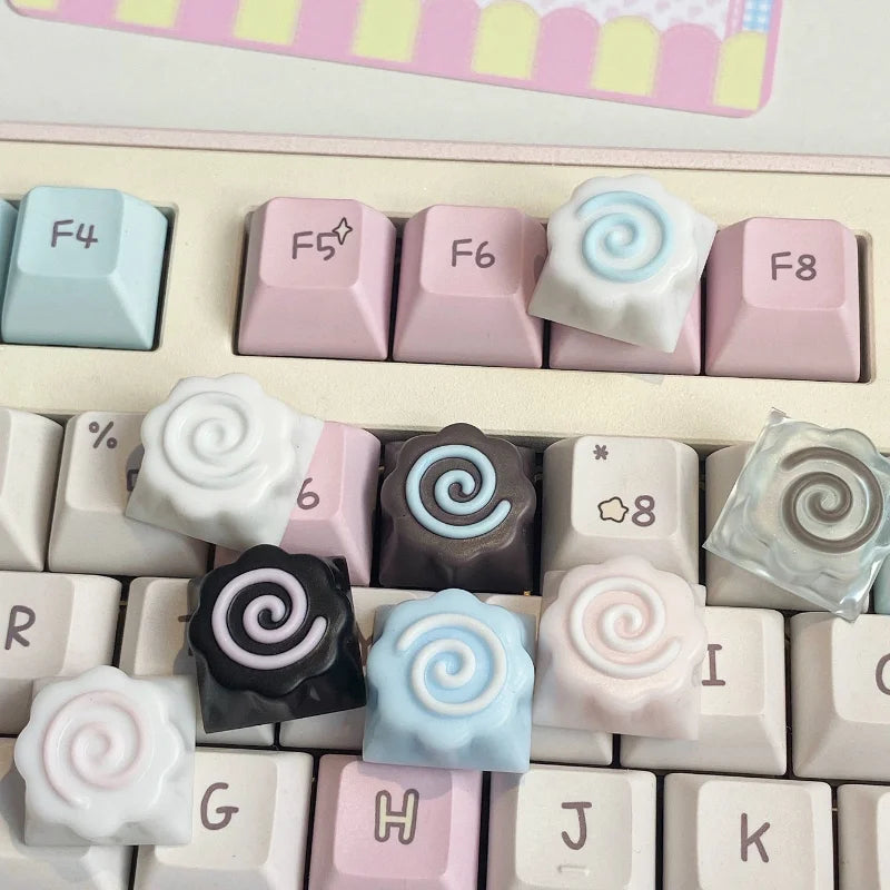 1pc Cute Cartoon Artisan Keycaps DIY Handmade Original Resin Personalized Gift Custom Mechanical Keyboard Keycaps Accessories - MyLootWare