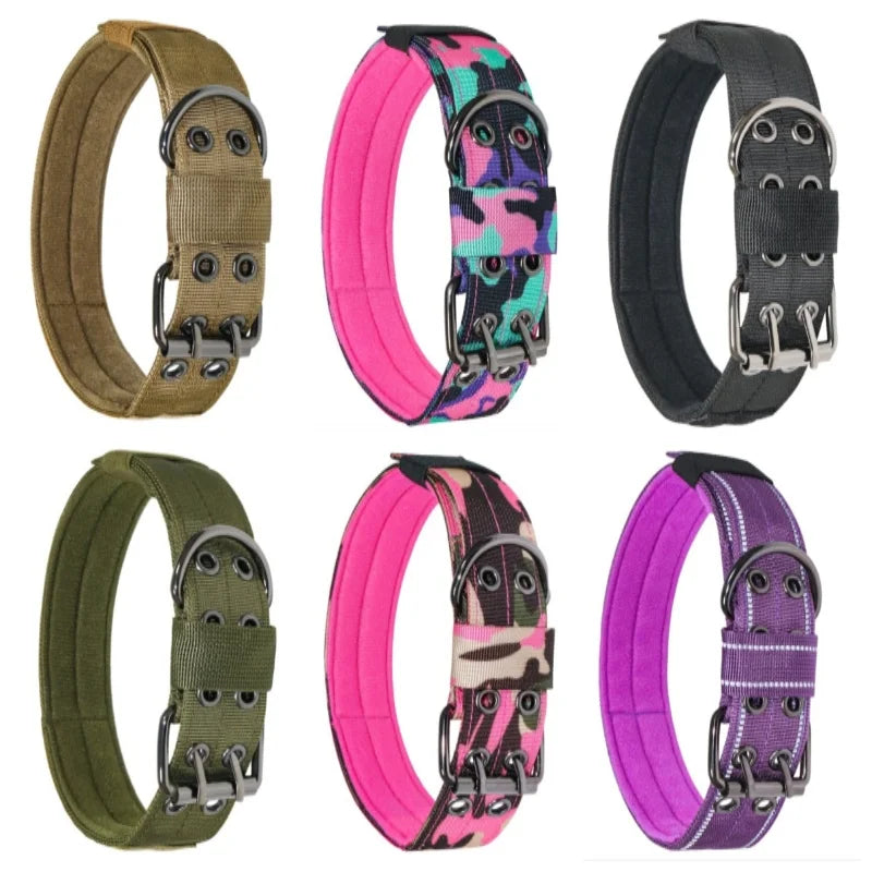 Adjustable Pet Collars Nylon Dog Collar for Small Medium Large Dogs Breathable Puppy Cat Necklace Pet Military Dog Accessories - MyLootWare