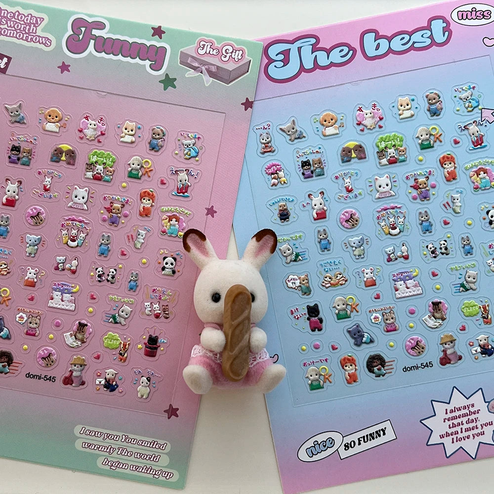 Calico Critters Anime Nail Stickers Ternurines Nail Stickers Anime Accessories - MyLootWare