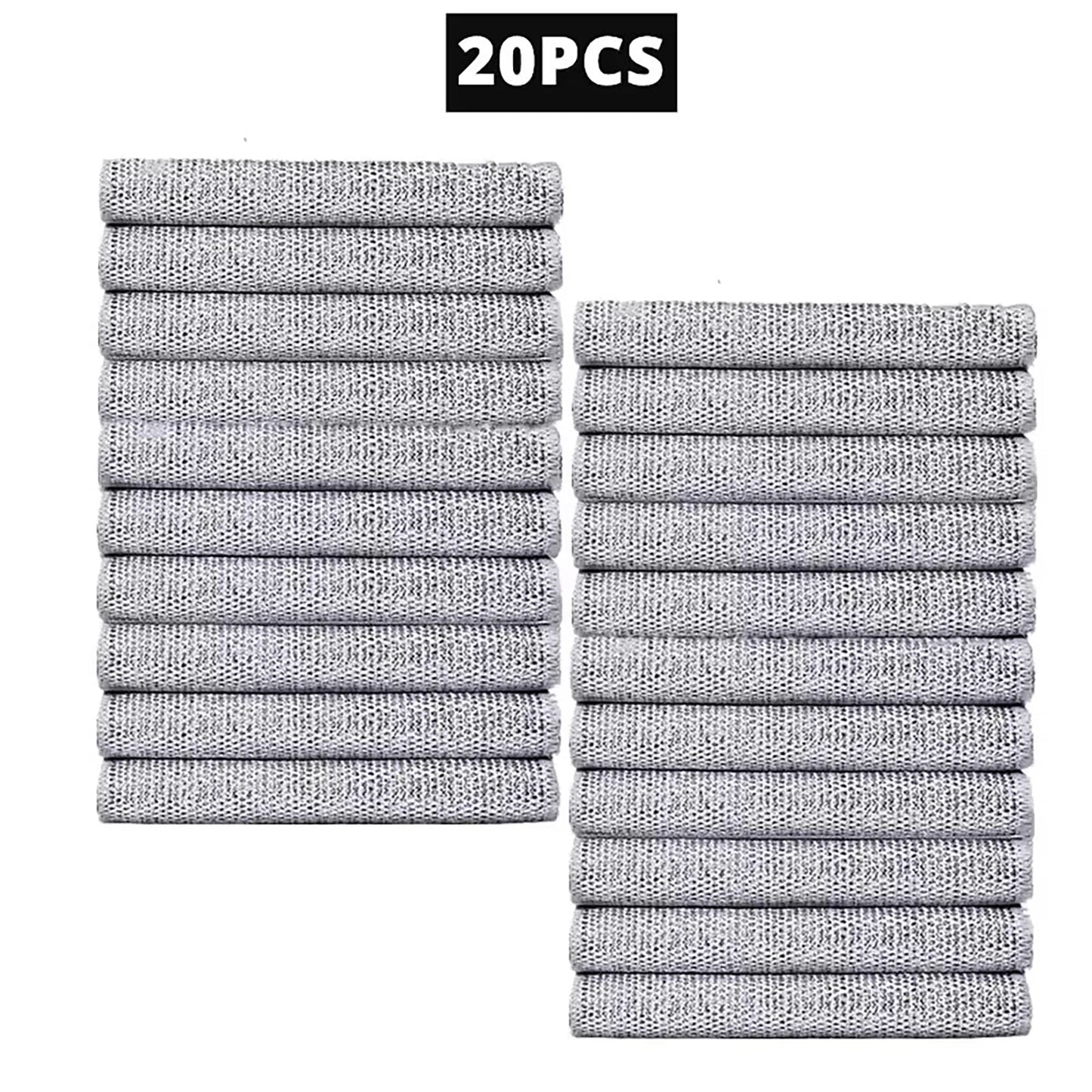 20PCS Wire Dishwashing Rags for Wet and Dry Non-Scratch Steel Wool Scrubber Cleaning Pads Wipes Stainless Miracle Cloths Sponges - MyLootWare