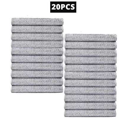 20PCS Wire Dishwashing Rags for Wet and Dry Non-Scratch Steel Wool Scrubber Cleaning Pads Wipes Stainless Miracle Cloths Sponges - MyLootWare