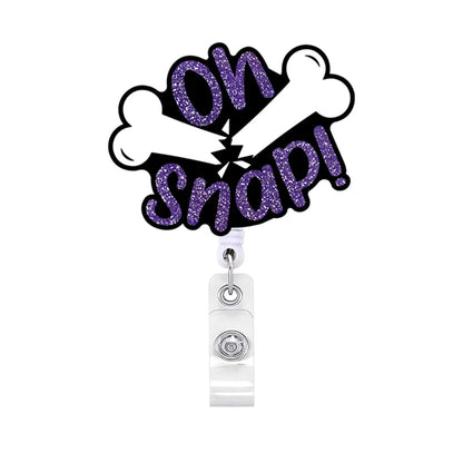 Acrylic Glitter Halloween Ghost Pumpkin Cat Retractable Badge Reel Rotating ID Badge Holder Crocodile Clip For Doctor And Nurse - MyLootWare