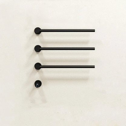 Bathroom Electric Heated Carbon Fiber Towel Rail Warmer Digital Display Temperature Time Control Smart Home Concealed Bar Dryer - MyLootWare