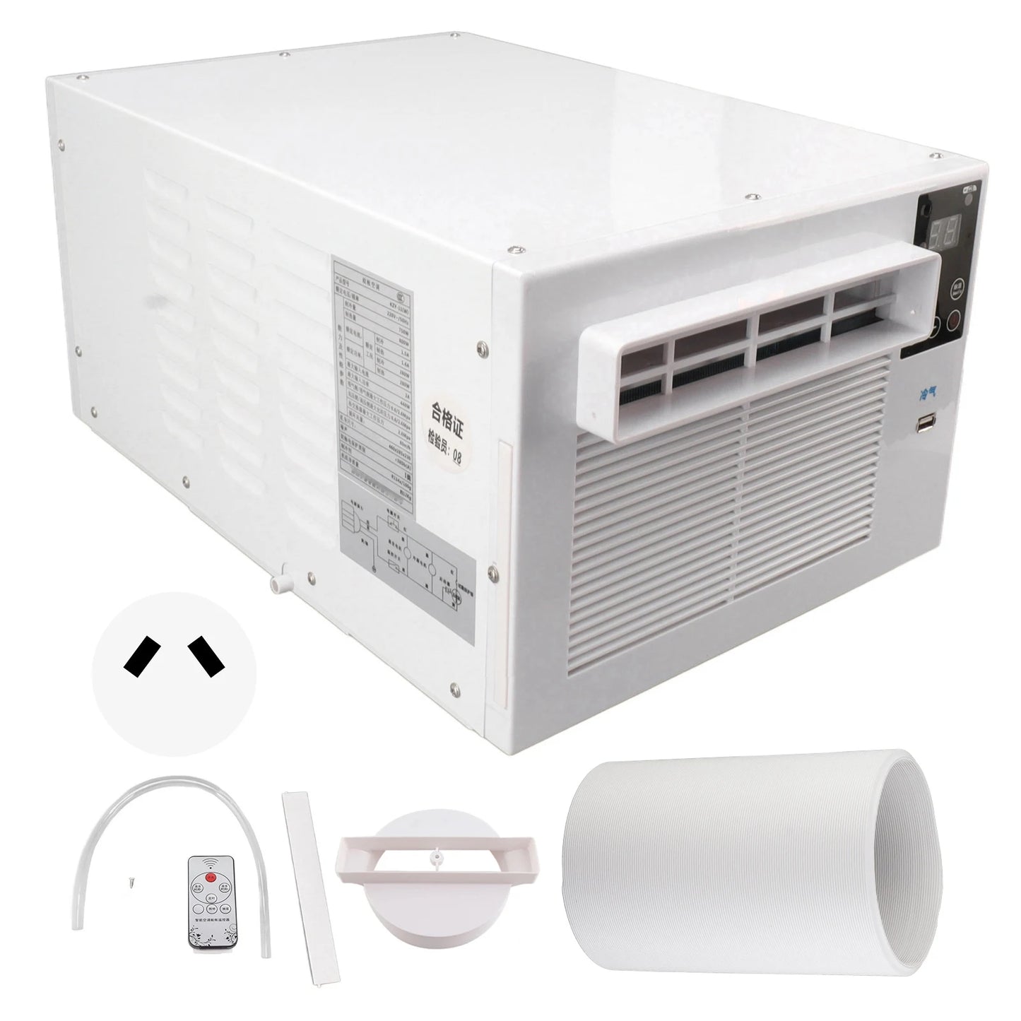 مكيف هواء محمول مع جهاز تحكم عن بعد يعمل باللمس ومبرد هواء للتخييم في الهواء الطلق والسيارة والمطبخ ومبرد هواء يعمل عن بعد بقوة 280 واط