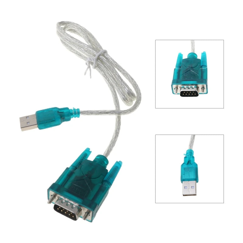 Black USB To RS232 RS-232(DB9) Serial Cable Standard Adapter Converter For PC - MyLootWare