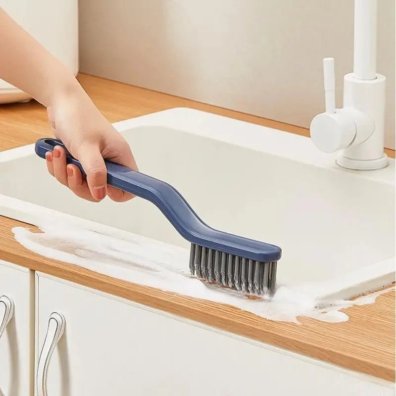 2 In1 Clip Hair Cleaning Brush Bathroom Tile Floor Gap Cleaning Brush Hard Bristle Window Crevice Cleaning Tool - MyLootWare