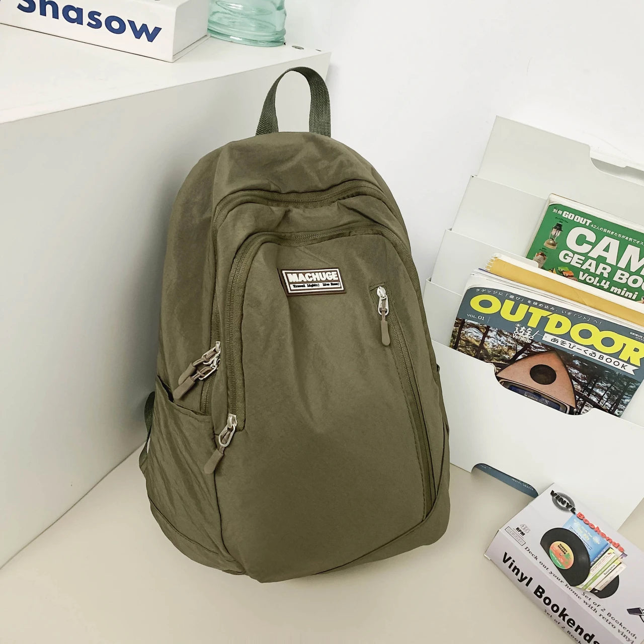 Backpack simple and large-capacity men's and women's travel backpacks leisure summer students waterproof spine backpack. - MyLootWare