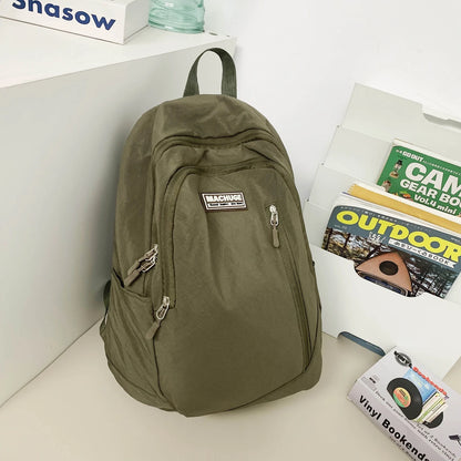 Backpack simple and large-capacity men's and women's travel backpacks leisure summer students waterproof spine backpack. - MyLootWare