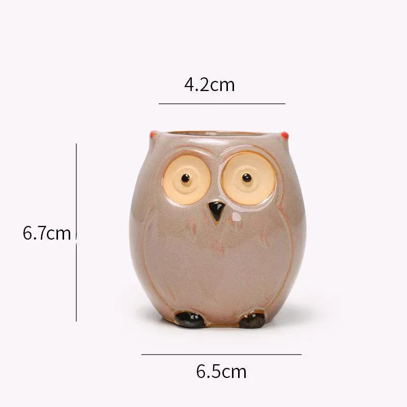 1Pcs Nordic Garden Supplies Decoration Creative Succulent Owl Flower Pot Pastoral Cute Animal European Style Household Flowerpot - MyLootWare