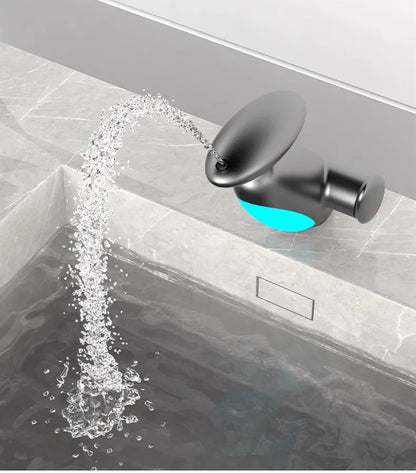 New Arrival Basin Faucets Gray Bathroom LED Sink