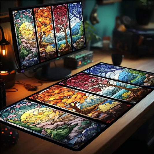 XXL Magic Game Mat Playmat with Rule Area Premium Rubber Base for Trading Card Games PC Accessories or Laptop Desks