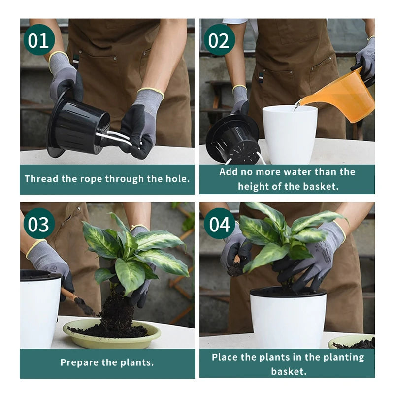 Self-Watering Hydroponic Flower Pot for Home