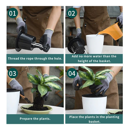 Self-Watering Hydroponic Flower Pot for Home