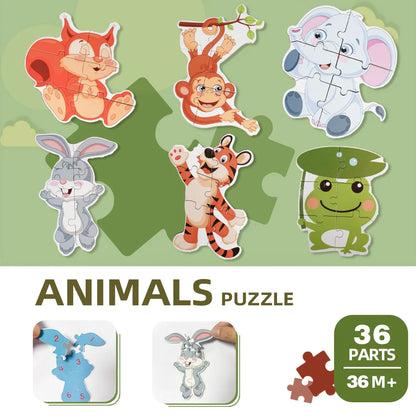 Children's puzzle toys, early education enlightenment cognition, cartoon patterns multiple themes - MyLootWare