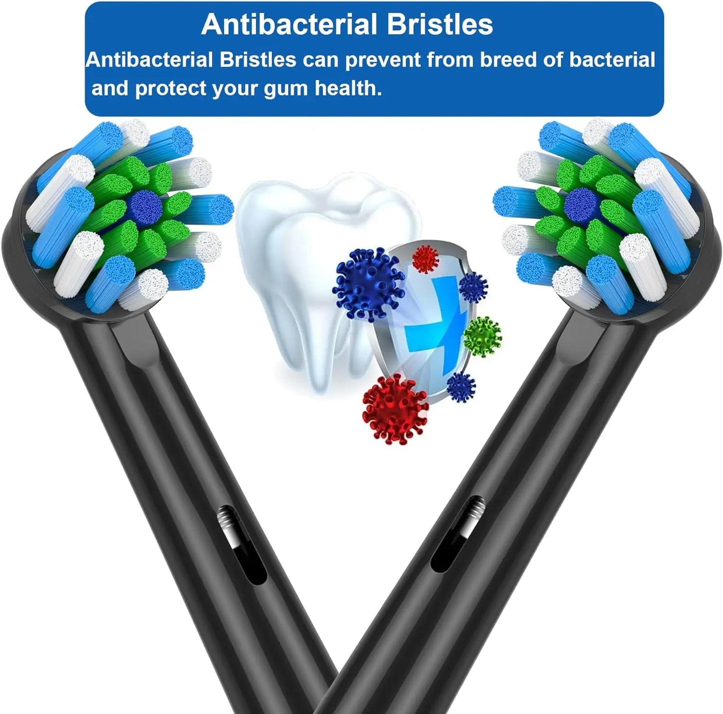 Black EB50 Brush Heads Cross Action 16 Degree Angle Spare Dental Nozzles for Oral B Electric Toothbrush D12/D16/DB4010/DB4510 - MyLootWare