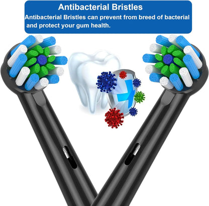 Black EB50 Brush Heads Cross Action 16 Degree Angle Spare Dental Nozzles for Oral B Electric Toothbrush D12/D16/DB4010/DB4510 - MyLootWare