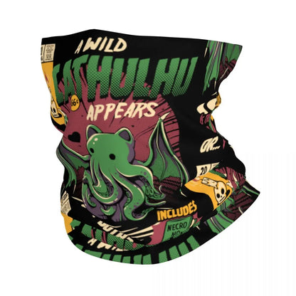 Red Tentacles On Black Bandana Neck Gaiter