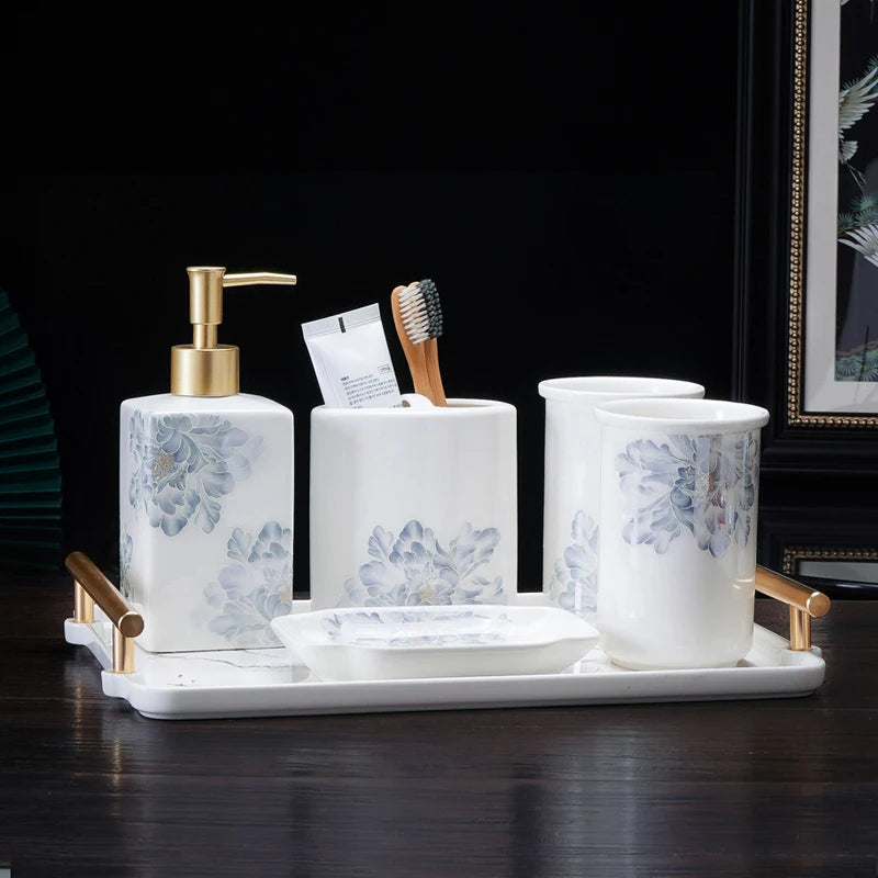 New Chinese ceramic press bottle lotion bottle