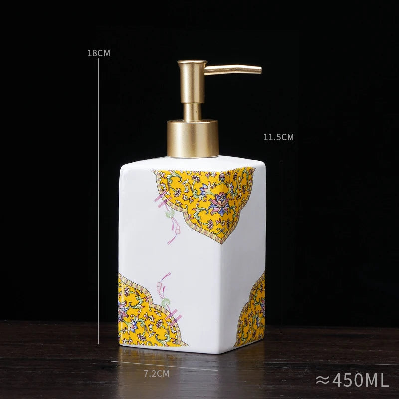 New Chinese ceramic press bottle lotion bottle
