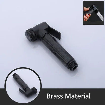 Hand-held Shower Head Water Saving Black Bathroom