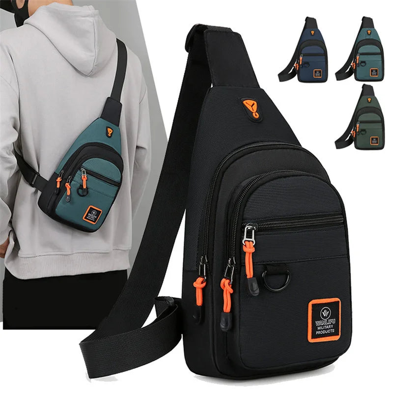 Chest Bags Men's One Shoulder Crossbody Bag Large Capacity Outdoor Sports Leisure Fashion Small Shoulder Bag Backpack Men's - MyLootWare