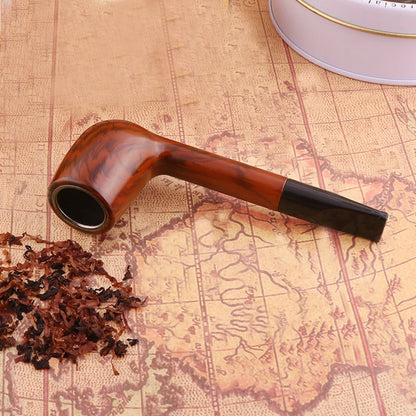 1pc, Classic Wood Grain Resin Pipe for Smoking Gifts, Smoking Accessories - MyLootWare