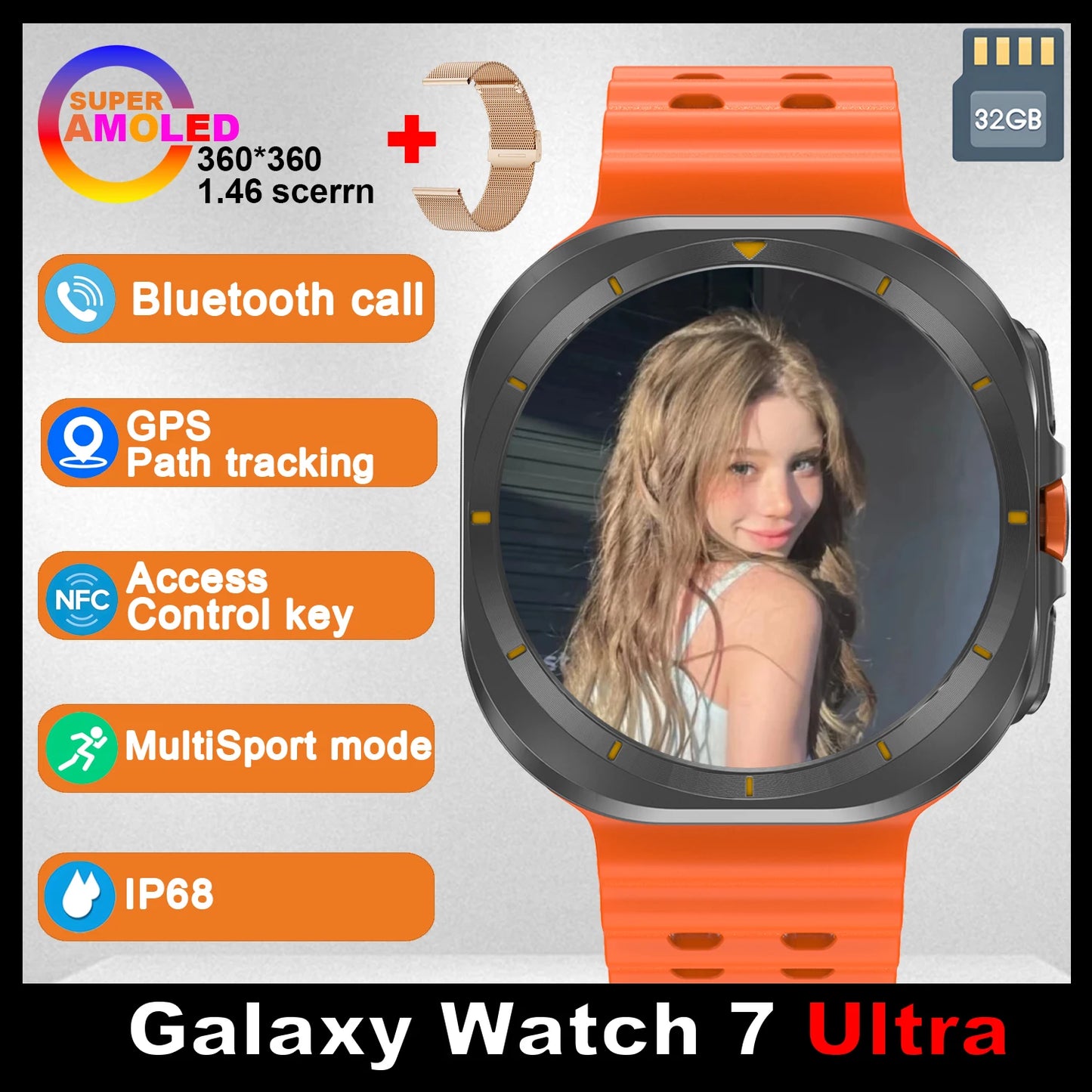 New WATCH 7 Ultra SmartWatch Men Women 32GB ROM