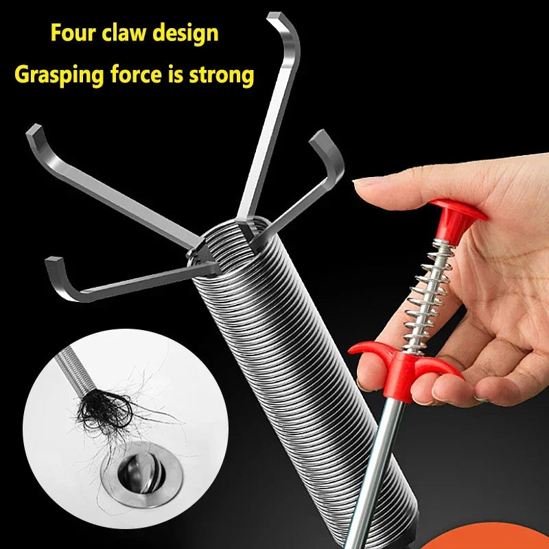 Plumbing Four-claw Hook Dredger Sewer Toilet Tool