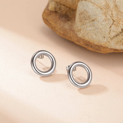 Skyrim Geometric Round Rectangle Stud Earrings for