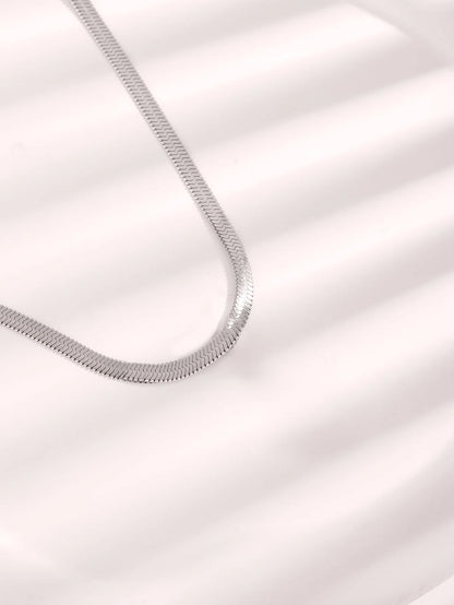 Snake Chain Gold Plated Stainless Steel Flat