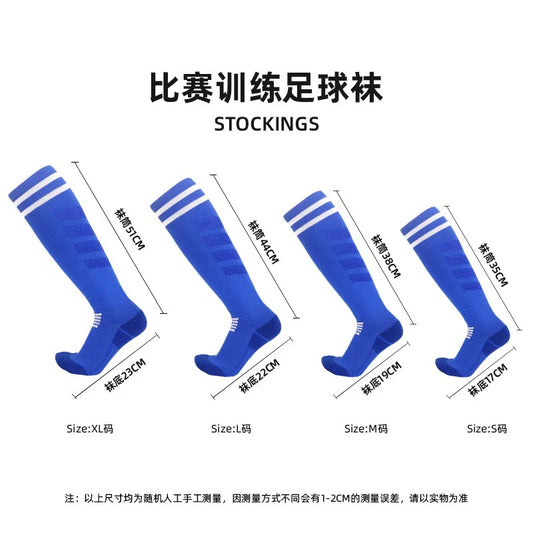 Towel Bottom Soccer Socks Breathable Knee High
