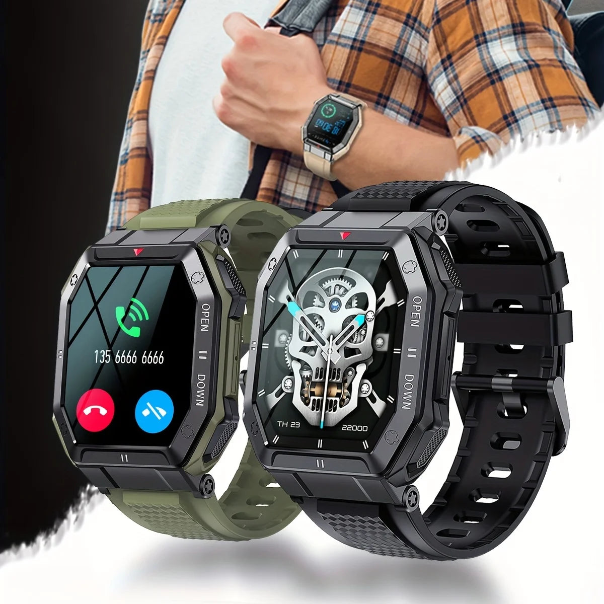 Smart Watch For Andriod 4.4 + & 10S8.0 + Smart Watch Men 1.85 Inch HD Display Bluetooth Connection 350mAh Battery Bracelete