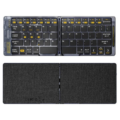 Portable wireless Bluetooth folding keyboard with