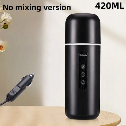 420ml Portable Car Heating Cup Electric Kettle 304 LED Smart Temperature Control Warmer Stirring Cup Heating Bottle Mixing Cup - MyLootWare