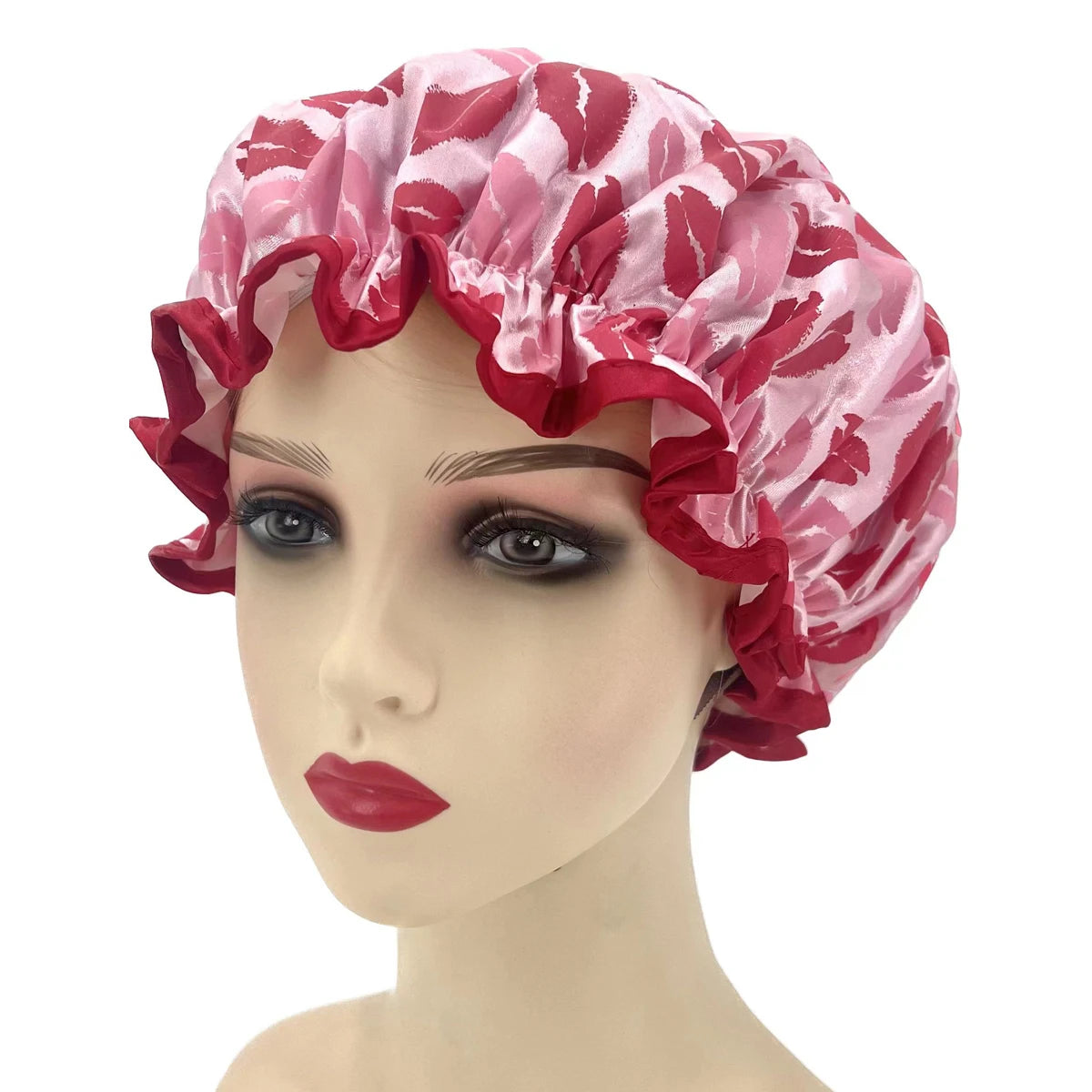 High Quality  Shower Caps Polyester Satin Double