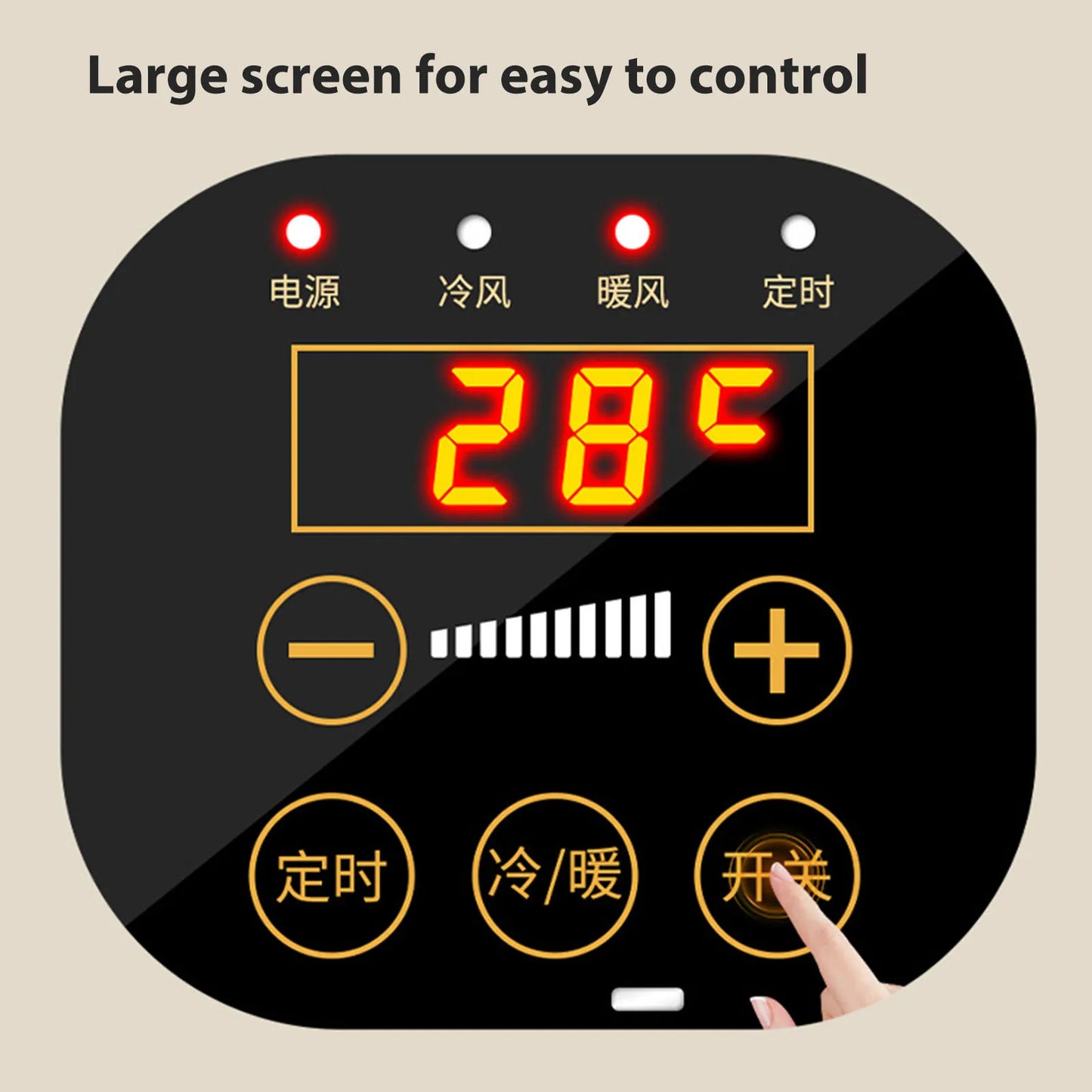 Wall Mounted Heating Machine Safety Electric Wall Mounted Heater Space Saving Nature Warm Wind with Remote Control for Bedroom - MyLootWare