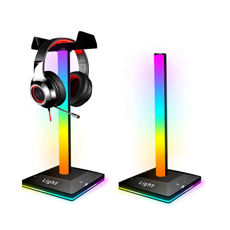 USB LED Lights Gaming Headset Stand RGBIC Lights