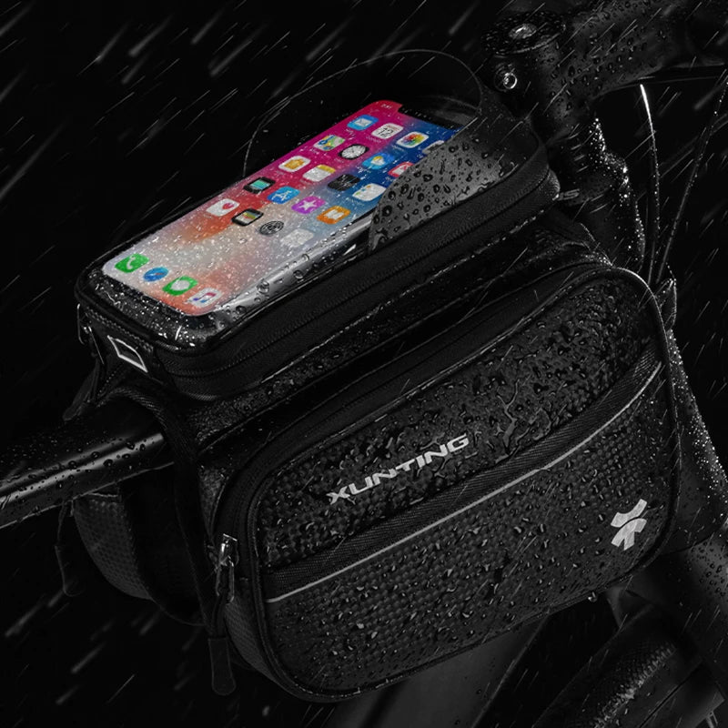 Xunting Mountain Bike Bag Front Handlerbar Bag Rainproof 6.8inch Mobile Phone Case Bicycle Top Tube Bag Cycling Accessories - MyLootWare