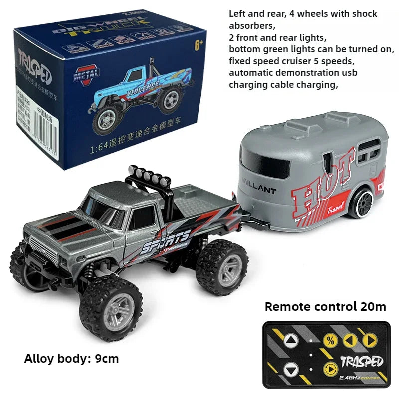 RC Off-Road Monster Truck 1/64 Remote Control Mini