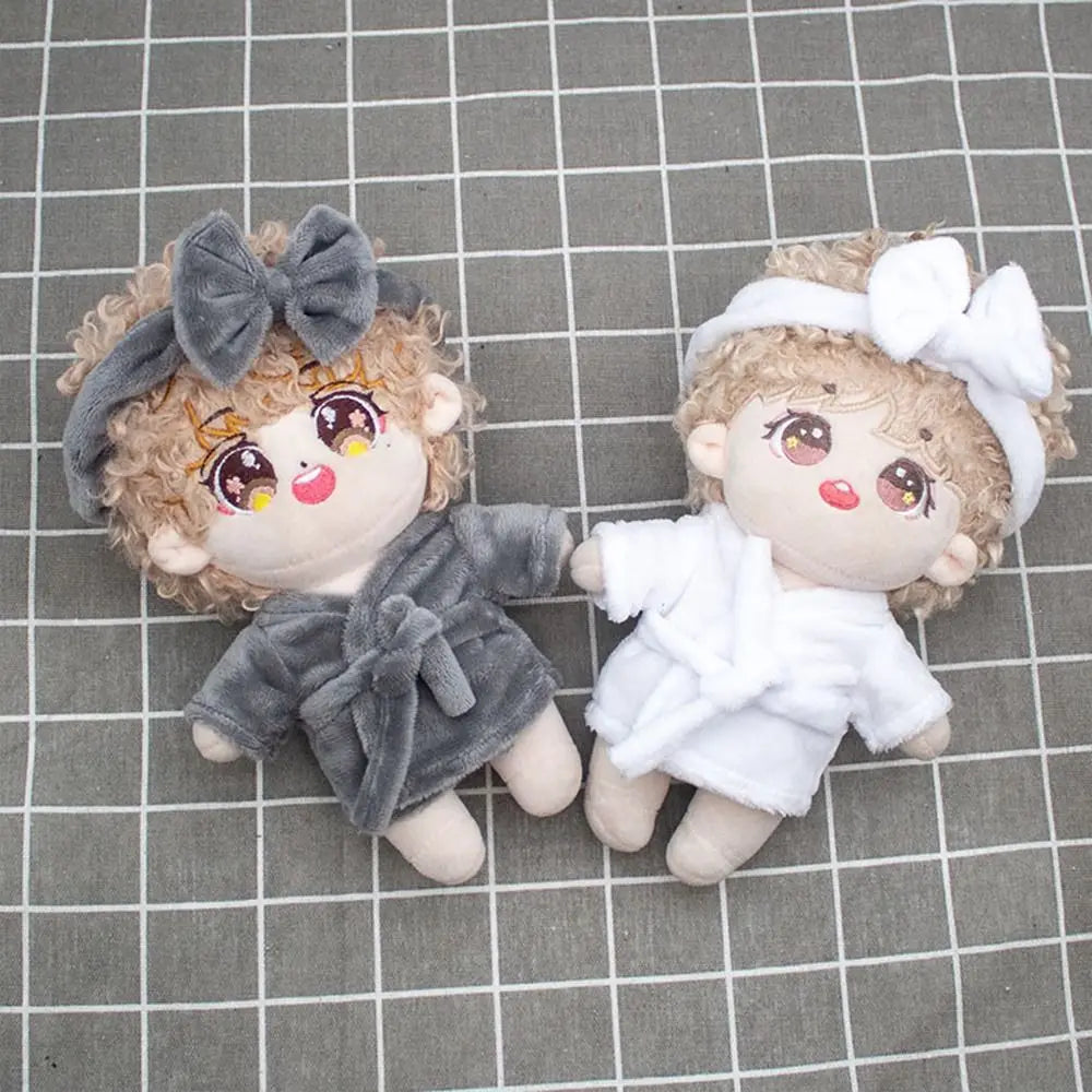 New Cute 10cm Cotton Doll Velvet Pajamas Clothes