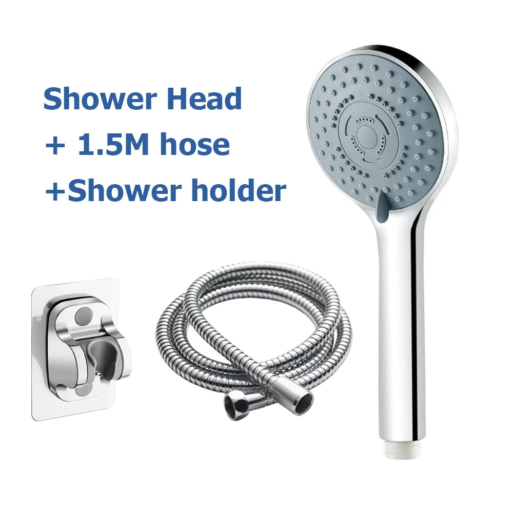 Bathroom Sink Faucet Head of A Shower High Pressure 5 Modes Adjustable Handheld Bath Sprayer Nozzle Shower Head Hose Accessories - MyLootWare