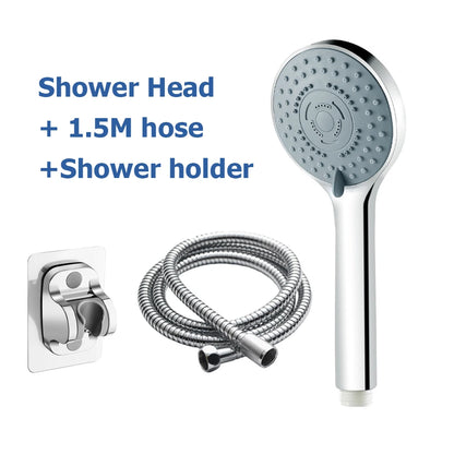 Bathroom Sink Faucet Head of A Shower High Pressure 5 Modes Adjustable Handheld Bath Sprayer Nozzle Shower Head Hose Accessories - MyLootWare