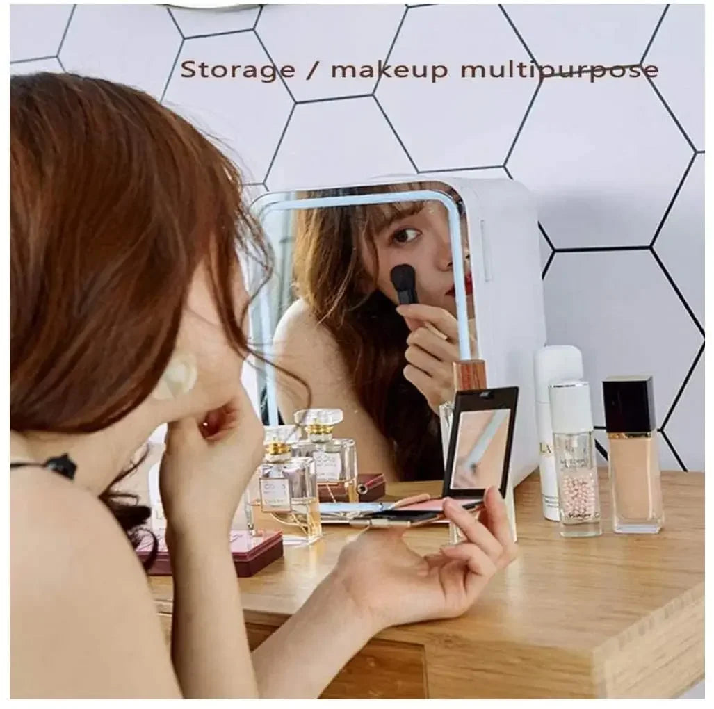 8L Mini Electric Refrigerator 12V 110V 220V Portable Camping Cooler and Warmer Makeup Refrigerat for Car and Home Dual-use - MyLootWare