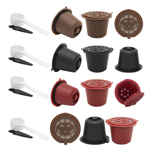 1/3PCS Nespresso Refillable Coffee Capsule Cup Reusable Coffee Capsule Spoon Brush Coffee Filters Coffee Accessories