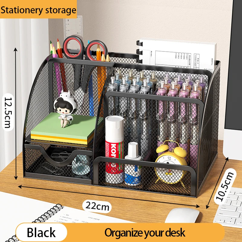 Large Capacity Metal Pen and Pencil Organizer