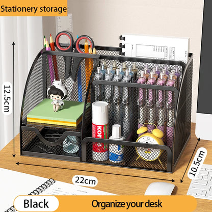 Large Capacity Metal Pen and Pencil Organizer