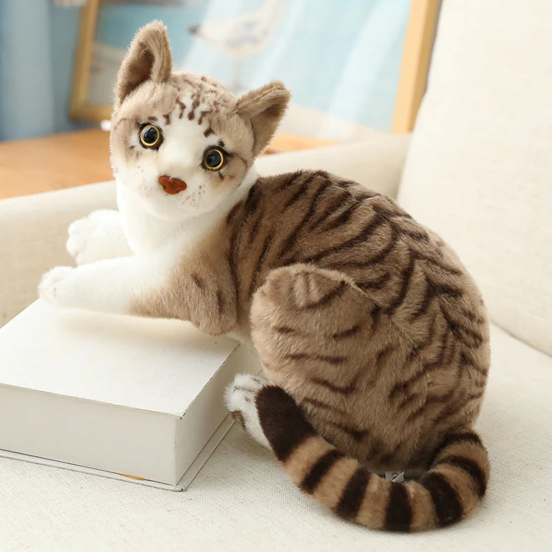 Cat Doll Pet Toys Stuffed Lifelike Siamese Cats Plush Toy simulation American Shorthair Cute Home Decor Gift For Girls birthday - MyLootWare